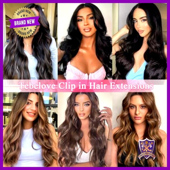 16 Inch Clip-In Human Hair Extensions, 100g Brazilian Remy, 8 Pieces main image 6